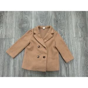 Kids Neck pea Trench Coat Tan Camel Jacket
size 12-18 months
